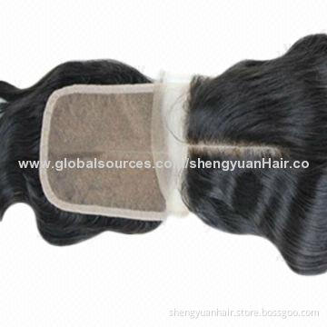 Factory Price 3.5x4" Brazilian Hair Lace Top Closure, 4 Various Styles Available, Bleached Knots